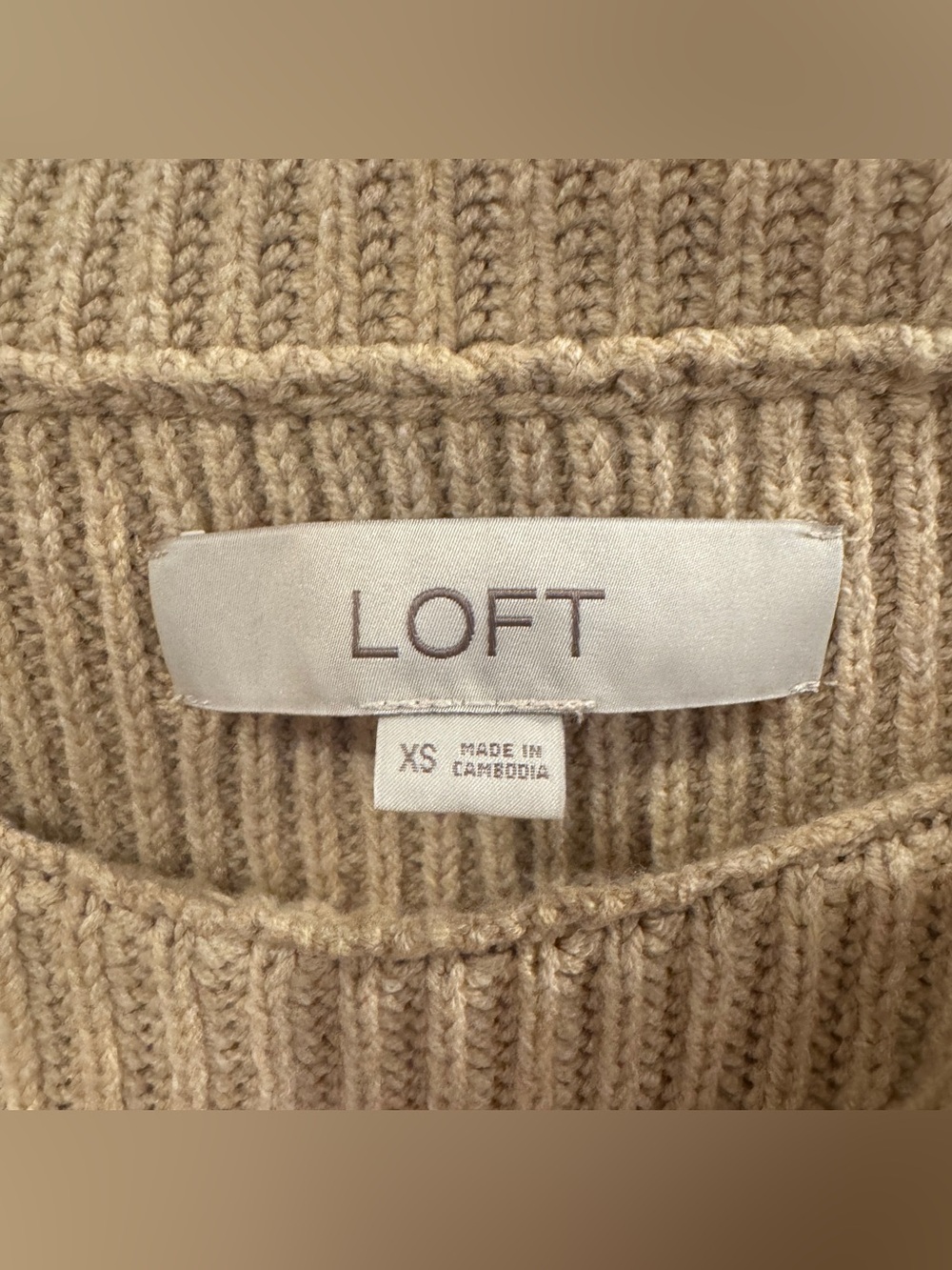 Loft Women’s Stripe Button Neck Flare Sleeve Sweater Women’s Size XS New - Picture 5 of 7